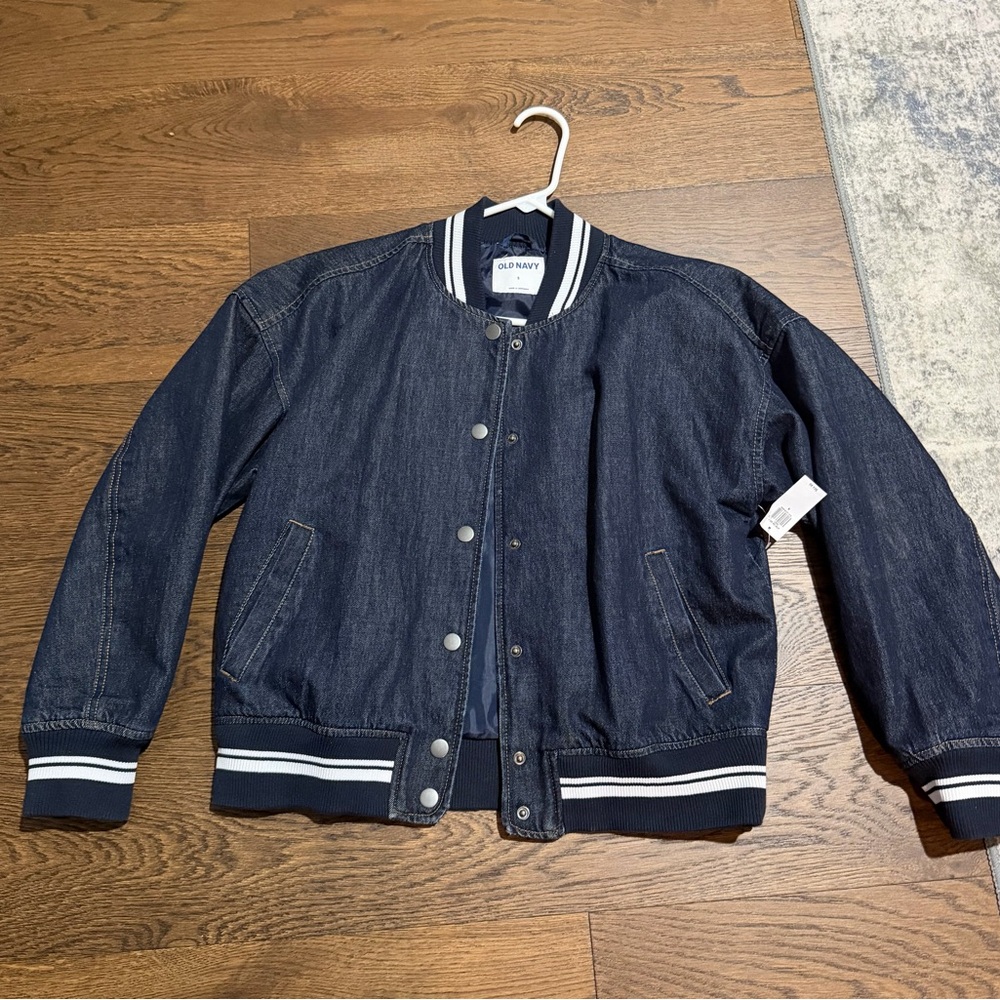 Old Navy Navy Blue Bomber Jacket sz small